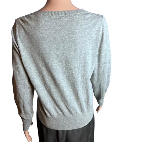 Talbots Bejeweled Crew Neck Cardigan Med Preppy Classic Bling Date Concert City - Picture 4 of 6